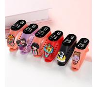 TEMU Juego de 6 Pulseras Deportivas con Correa y Reloj Digital Grande LED para , Diseño Divertido y Tierno