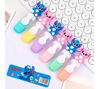 TEMU Juego de 6 rotuladores resaltadores fluorescentes mini de Stitch Stitched Package, bolígrafos manuales de 6 colores de la Lilo & Stitch, bonitos marcadores para , regalo de papelería