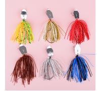 TEMU Juego de 6 Señuelos para Pesca, Kit de Cebos Artificiales con Faldas, y sin para , y Walleye