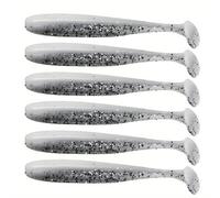 TEMU Juego de 6 señuelos Soft Paddle Tail Swimbait, de 12Cm/4.72In, diseñados para la pesca de en agua como en .