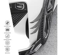 TEMU Juego de 6 separadores de del parachoques delantero del coche, kit de canards de spoiler, tiras decorativas anticolisión, pegatinas para vehículos adecuadas para la mayoría de ( negro brillante)