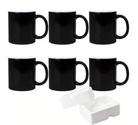 TEMU Juego de 6 tazas que cambian de color con un esmerilado de sublimación térmica de 1Oz