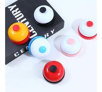 TEMU Juego de 6 timbres metálicos para juegos de , disponibles en 6 colores, campanas de servicio a presión manual, botones de llamada para mascotas y herramientas de enseñanza