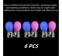 TEMU Juego de 6 Ventosas Faciales de Silicona - Taza de Masaje Manual, Adecuada para Cara, Manos, Piernas y Espalda