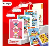 TEMU Juego de 66 Tarjetas de Encuentra las Diferencias con 64 Páginas + 2 Bolígrafos - Actividad para Adolescentes, Libro de Actividades Coloridas con Tarjetas de Imágenes Borrables y Reutilizables