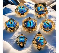 TEMU Juego de 7 dados de resina que se pueden , perfectos para juegos , juegos de mesa MTG y juegos de dados, con descuentos para Navidad, Halloween, Acción de Gracias y fiestas de