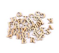 TEMU Juego de 78 para Manualidades DIY - Decoraciones de Madera Sin Acabar de 17mm, Perfectas para Scrapbooking y Decoración Festiva, Todas