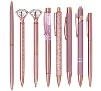 TEMU Juego de 8/9 bolígrafos de - Elegantes bolígrafos de metal con detalles de cristal - Perfectos para , oficina, regalos y , regalos para mujeres, útiles escolares