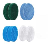 TEMU Juego de 8 cabezales de repuesto para cepillo eléctrico rotatorio, varios cepillos para limpiar cocina, coche, vidrio, cuero y baño