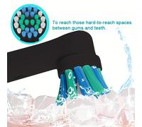 TEMU Juego de 8 cabezales de repuesto para cepillos de dientes eléctricos, compatibles con Oral B, con diseños y negro