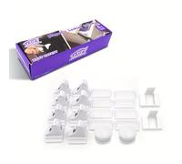 TEMU Juego de 8 cerraduras magnéticas para gabinetes con 2 llaves, sin necesidad de taladrar, diseñadas para la seguridad, con adhesivo invisible para gabinetes y cajones de cocina