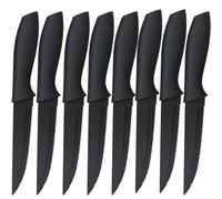 TEMU Juego de 8 Cuchillos para Carne, Acero Inoxidable Alemán de Calidad, Hoja Ultra Afilada y Mango Ergonómico, Cuchillos de Mesa