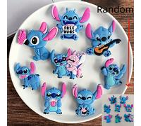 TEMU Juego de 8 hebilles de zapatos temáticos de Disney Stitch con diseños de dibujos animados adorables, extraíbles para uso decorativo.