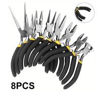 TEMU Juego de 8 Mini Alicates para Joyería, Alicates de Punta Redonda Curvada, Kit de Herramientas para Manualidades DIY