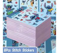 TEMU Juego de 8 pegatinas de Stitch de Disney para decorar álbumes de recortes, portátiles, teléfonos, guitarras y equipaje.