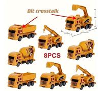 TEMU Juego de 8 piezas, coche de ingeniería con retroceso por y excavadora , del transporte, regalos navideños, regalo ideal para niños y niñas, Halloween