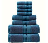 TEMU Juego de 8 piezas de toallas de algodón puro de para hotel, 2 toallas de baño, 2 toallas de , 4 paños de , suaves y agradables con fuerte absorción de agua, adecuado para baños, hoteles y spas.