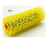 TEMU Juego de 8 rodillos de pintura texturizados, rodillos de espuma grandes diseñados para aplicar de paneles de yeso, adecuados para pintar paredes y techos en proyectos artísticos.