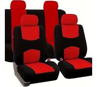 TEMU Juego de 9 Fundas Estilosas para Asientos de Auto - 2 Fundas para Asientos Delanteros + 1 para Respaldo Trasero + 1 para Cojín Trasero + 5 Fundas para Reposacabezas