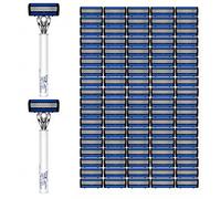 TEMU Juego de 90 cuchillas + 2 , afeitadora de seguridad multi-PC de 6 piezas para hombres, adecuada para el afeitado masculino, eliminación manual del femenino