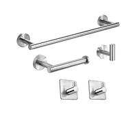 TEMU Juego de accesorios de baño de acero inoxidable 304 para Halloween y Navidad, que toallero, soporte para pañuelos, ganchos y accesorios de baño.