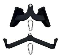 TEMU Juego de accesorios para barra de tiro - Barra de tiro, barra de V, mango de barra para tríceps, adecuado para máquinas de cable - Equipo de gimnasio para el hogar multifuncional