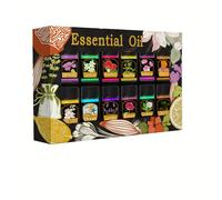 TEMU Juego de aceites esenciales, 12 botellas de 3 ml (0,101 oz) 1 botella pequeña tipo mini, aceite soluble.