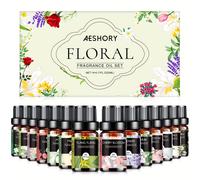 TEMU Juego de aceites esenciales florales de 14 x 5 ml, aceites perfumados de calidad para difusores para el hogar, relajantes, frescos, perfumes DIY - Lavanda, Rosa, , -, , , Neroli,