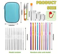 TEMU Juego de Agujas de Crochet, Kit de Ganchillos con Estuche de Almacenamiento, Agujas de Tejer Agujas Marcadores de Puntos Herramientas y Manualidades para Principiantes (Colores Aleatorios)