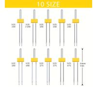 TEMU Juego de agujas dobles, 2.0/90, 2.5/90, 3.0/90, 4.0/90, 2.0/80, 3.0/80, 4.0/80, 2.0/75, 3.0/75, 4.0/75 Agujas de estiramiento dobles, Juego de agujas para máquina de coser