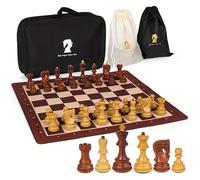 TEMU Juego de Ajedrez Plegable de Goma 51cm/20inch | Diseño Rey de 9.6cm/3.8inch Piezas de Ajedrez Pesadas, Adecuado para Adultos y Familias, Bolsas de Almacenamiento, Tipo de Juego , Color Mezclado