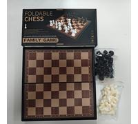 TEMU Juego de ajedrez plegable profesional, piezas de plástico y 2 extra - de regalo premium, juego de mesa portátil fácil de transportar, adecuado para damas y de ajedrez