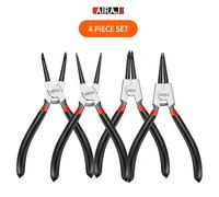 TEMU Juego de Alicates para Anillos Ajustables AIRAJ 2 piezas / 4 piezas, Alicates para Cierres de Seguridad, 7 Pulgadas Internos/Externos Resistentes para Extraer y Sostener Anillas Rectas o Dobles