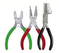 TEMU Juego de Alicates Planos de Precisión 2D, 3 Piezas - Alicates de Punta y para Anillas en Joyería