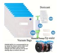 TEMU Juego de Almacenamiento para Impresión 3D, Bolsa Secadora con Desecante/Clips Selladores/Bomba de Vacío, 11.8 x 13.4 Pulgadas para Carretes PLA, PETG y TPU de 0.55/1.1/2.2 lb