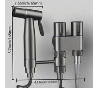 TEMU Juego de Bidé Portátil para Inodoro - Cabezal de Ducha Autolimpiable con Manguera de Extensión de 78" y Válvula de Control Dual, Estilo Contemporáneo, No Necesita Energía