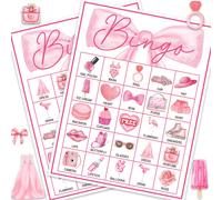 TEMU Juego de bingo de con 33 piezas y rosa para 24 jugadores, tarjetas de bingo para de chicas rosa , , reuniones de grupos grandes, recuerdos de despedida de soltera