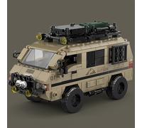 TEMU Juego de Bloques de Construcción de Coche de Camping de 489 piezas - ABS Duradero, Multicolor, con Portaequipajes Detallado y Tubos de Escape, Regalo para Niños en Vacaciones