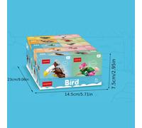 TEMU Juego de Bloques de Construcción Serie Mini Parque de Aves , Regalo Navideño, Rompecabezas de Aves, Decoración para Halloween y Acción de Gracias, 10 Modelos Pequeños o en Uno Grande, 10 Cajas