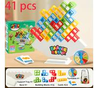 TEMU Juego de bloques de Tetra Tower de 41/73 piezas, juegos de mesa para 2 jugadores y juegos familiares, fiestas, viajes, juguete de bloques de equipo para niños y adultos