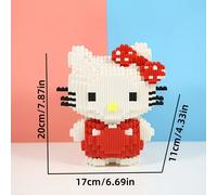 TEMU Juego de Bloques Sanrio Hello Kitty, Decoración Creativa para Escritorio o Habitación, Regalo de , Sin Pilas Requeridas, Kit Artesanal para Fiestas y Regalos de Halloween/Navidad/Año