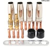 TEMU Juego de boquillas de soldadura de cobre de 19 piezas, juego de varillas cónicas con , accesorios para soldador 15Ak sin batería