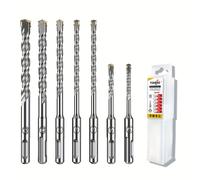 TEMU Juego De Brocas SDS-plus De 7 Piezas, Punta De Carburo, Juego De Brocas Para Martillo Rotativo SDS+ Con Estuche De Almacenamiento Para LADRILLO, CEMENTO, PIEDRA Y CONCRETO