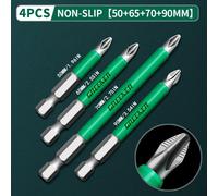 TEMU Juego de Brocas Subterrestres Greener de 4 Piezas, Antideslizantes, Magnéticas, De Acero PH2 para Destornilladores Manuales/Eléctricos, Sin Montaje Necesario - de de Cabeza