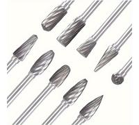 TEMU Juego de cabezales de lijadora de 10 piezas con vástago de 3 mm, cabezales de corte rotatorio de corte para esmerilar, grabar, madera, metal, piedra, azulejos - para taladros eléctricos