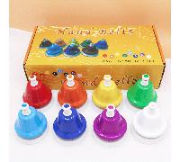 TEMU Juego de Campanas Manuales con 8 - Coloridas, por Sonido en , Azul, Verde, , y , Perfectas para Decoración del Hogar e