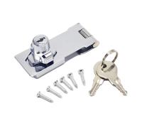 TEMU juego de candado de hierro, placa de candado de metal de resistencia, con 2 llaves, para escritorio de oficina, gabinete de archivos, armario, adecuado para tiendas, tiendas y hoteles.