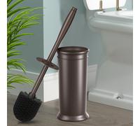 TEMU Juego de Cepillo de Inodoro con Mango Extra Largo, Cerdas Duraderas y Soporte - Fregador de de Limpiar, Marrón, Set de Cepillo y Soporte para Inodoro