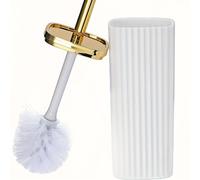 TEMU Juego de Cepillo para Inodoro Profesional Giratorio 360°, Resistente a la Corrosión, Mango Extra, Limpiador de Baño Seguro, Cerdas Compactas, Soporte Ahorrador de , Multifuncional