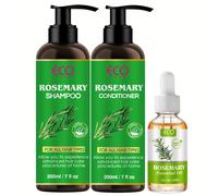 TEMU Juego de Champú y Acondicionador Fortalecedor de Unisex para Todo Tipo de Cabello con Aceite de , Protección Térmica y Control de Grasa Hidratante con de para un Cabello Más y Fuerte - 3 Piezas